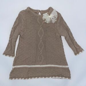 Max studio baby girl dress 3-6 months Knit Long Sleeve Dress